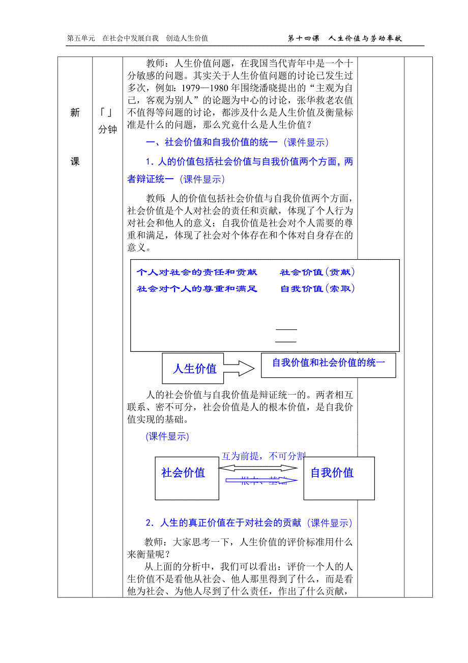 彭枭《人生价值与劳动奉献》-邛崃市职业教育中心专业教案_第2页