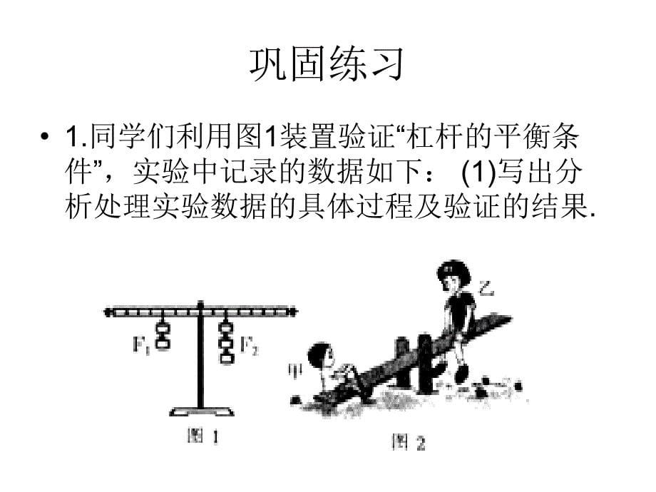 实验专题：探究杠杆平衡条件ppt课件_第5页