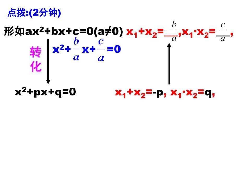 2016年初中数学九年级上册2.5 一元二次方程根与系数的关系_第5页