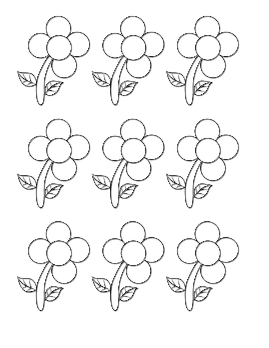 语文生字一字开花练习册花朵造型a4模板_第3页