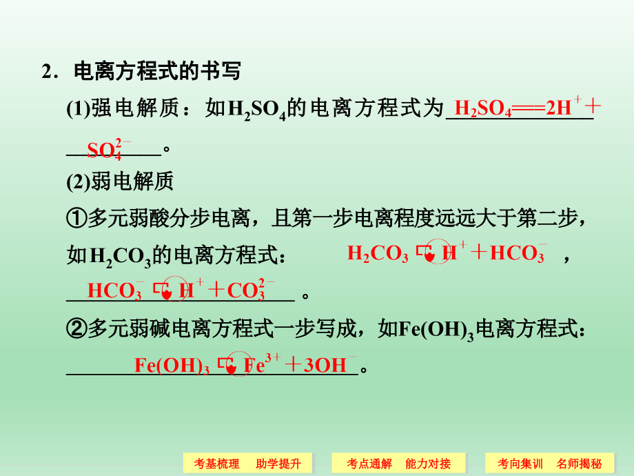 高三化学一轮复习课件：8.1弱电解质的电离、(53页)_第4页