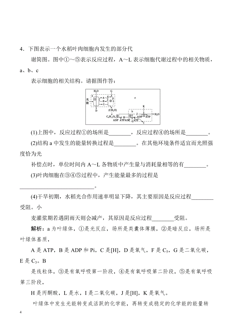 2018届高考生物复习模拟检测试题5-有解析_第4页