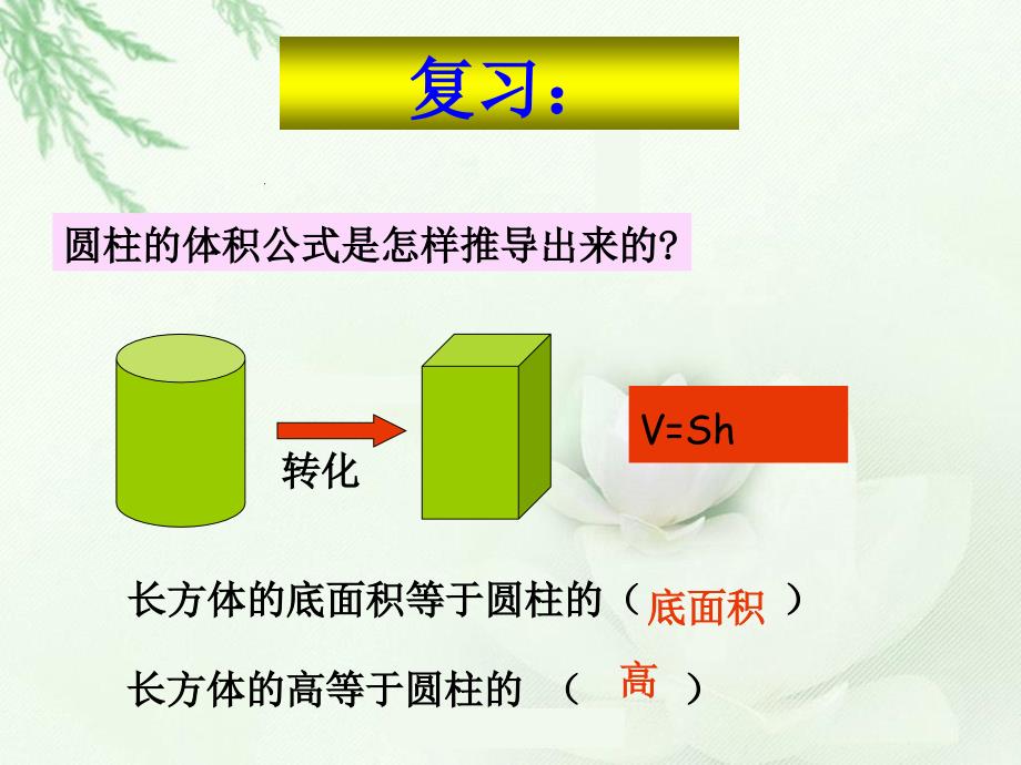 famaaa六年级下册第二单元圆柱的体积练习课课件.ppt_第2页