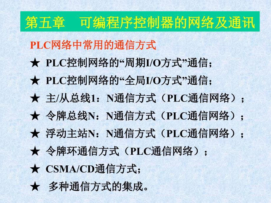 plc教程 第七章 可编程序控制器的网络及通讯_第1页