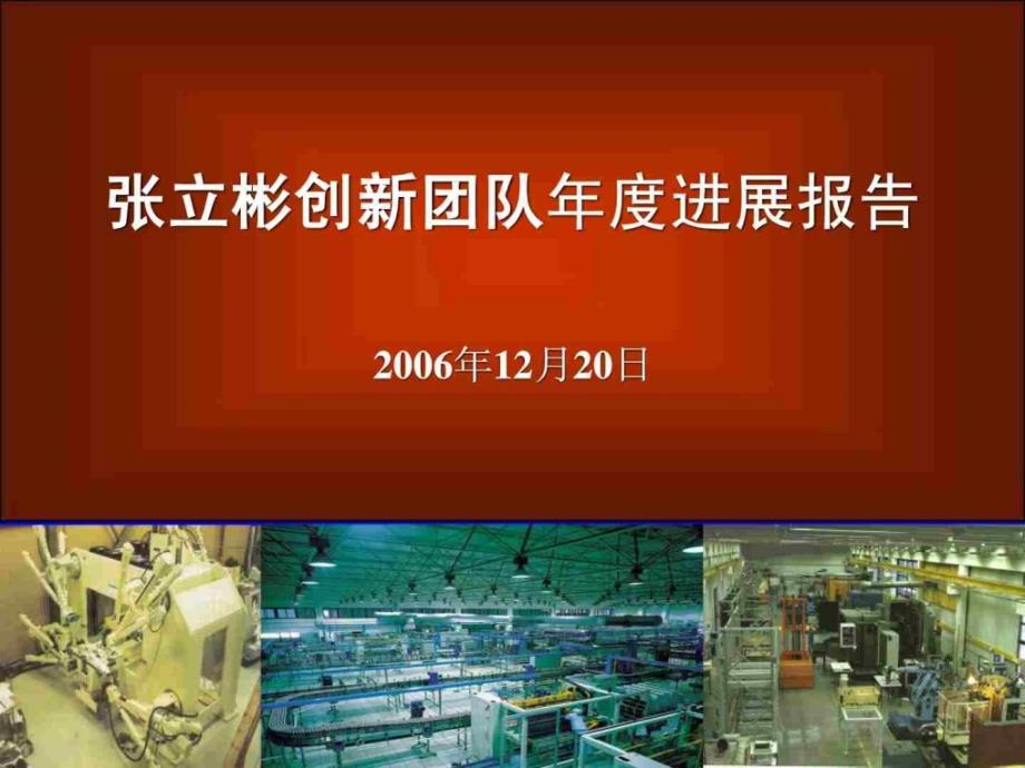 cc张立彬创新团队年度进展报告2006年12月20日_第1页