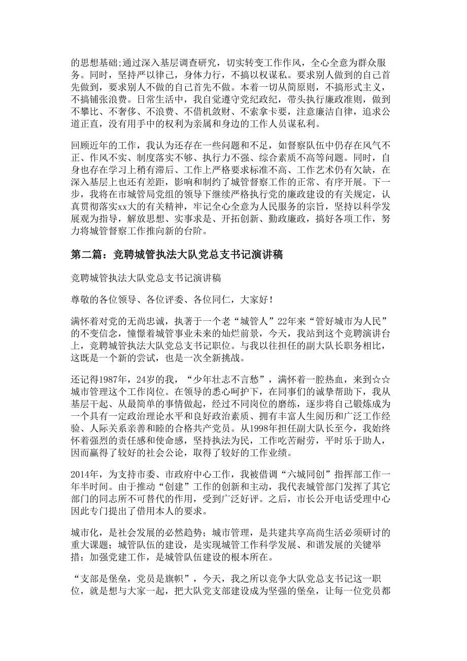 城管执法大队党委书记述职报告材料_第5页