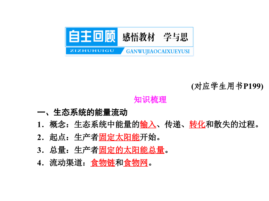 高考生物二轮复习2生态系统的能量流动与物质循环(2017课件)_第2页