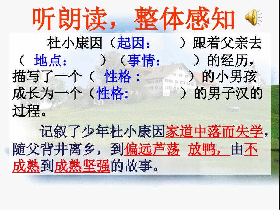 人教版九年级语文上册10.《孤独之旅》课件_第4页