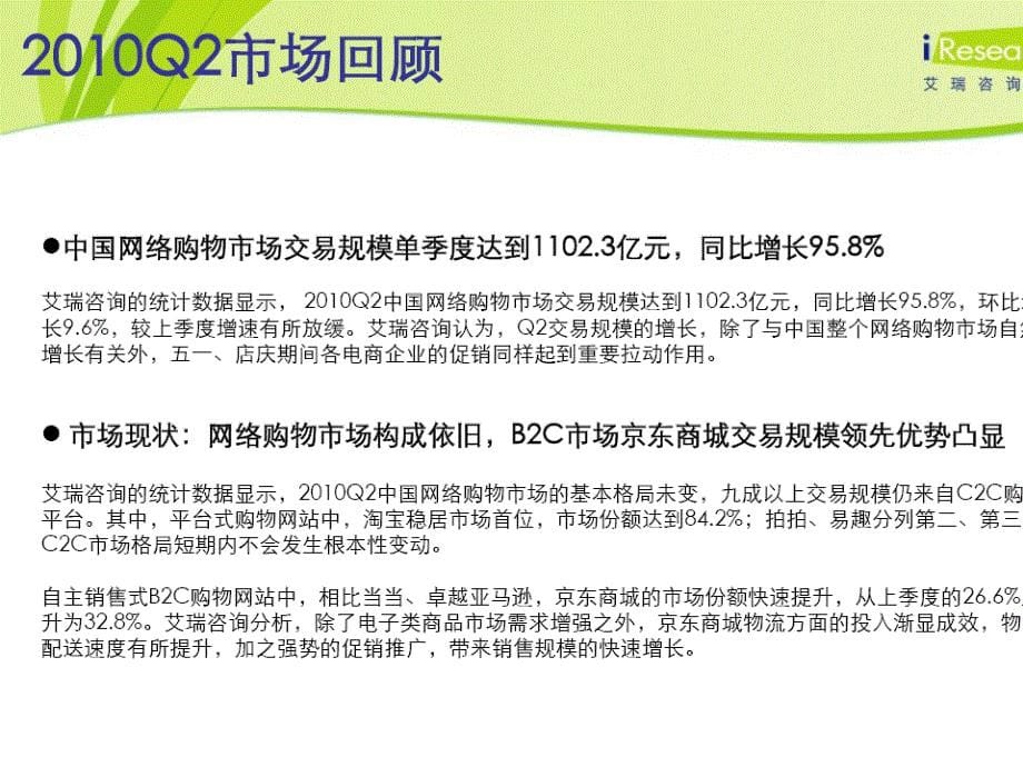 iresearch-2010年第二季度中国网络购物市场季度监测报告_第5页