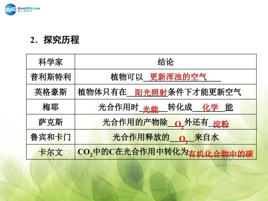 2014-2015学年高中生物-第5章-第4节-第2课时-光合作用的原理和应用幻灯片-新人教版必修1_第5页