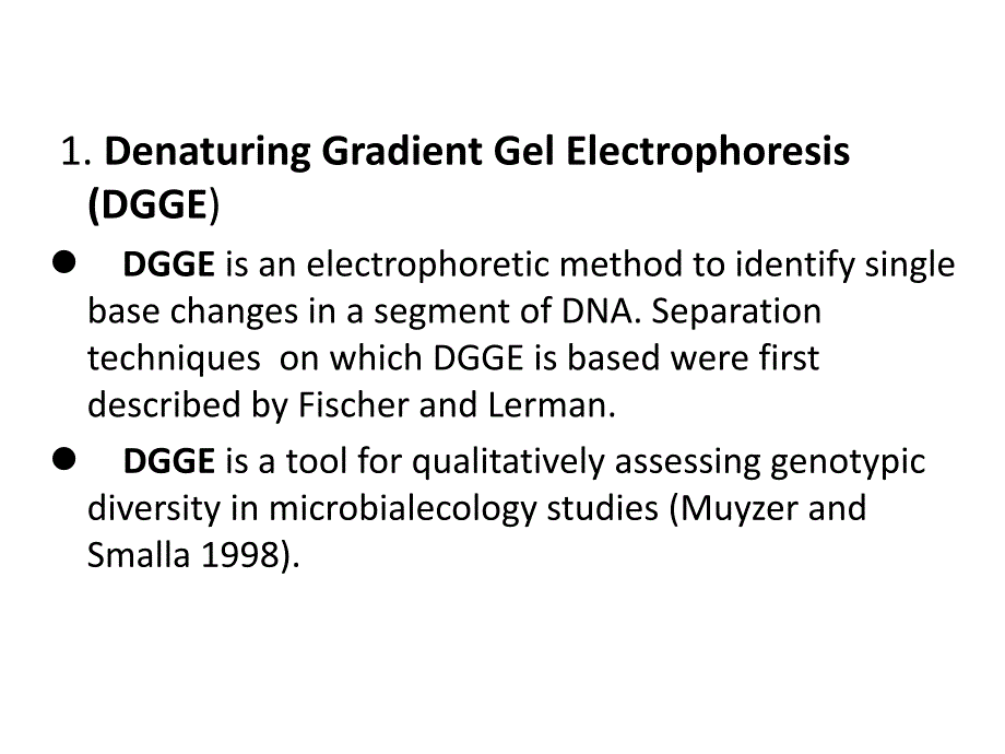 dgge (变形梯度凝胶电泳)研究方法及研究现状.ppt_第4页