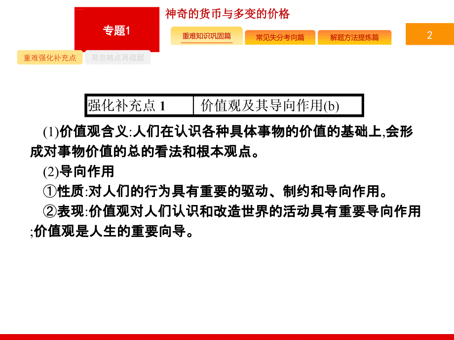 【浙江选考】2018年高考政治二轮专题复习幻灯片：专题25-价值观与人生价值的创造实现-(共34张ppt)_第2页