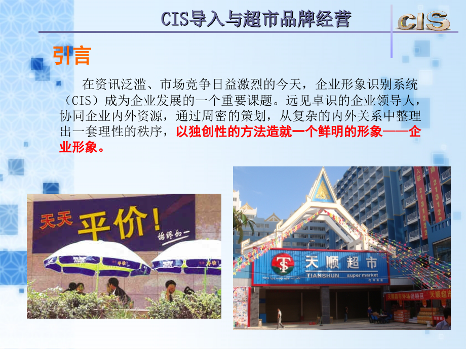 cis导入与超市品牌化经营【ppt】_第2页