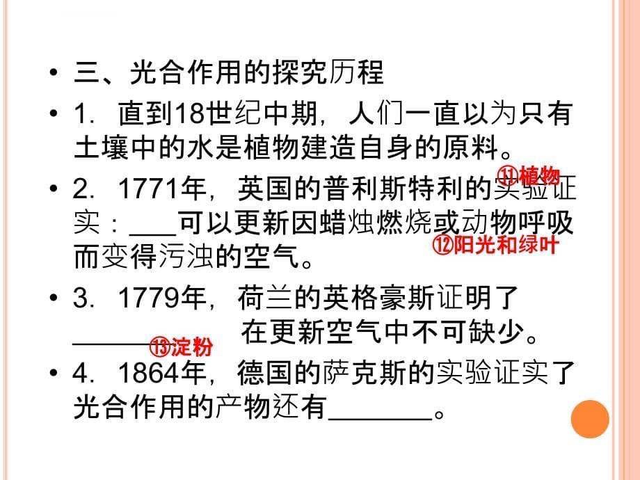 2011高考生物一轮复习幻灯片：必修一5-4能量之源光与光合作用_第5页