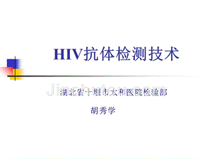 hiv检测技术幻灯片
