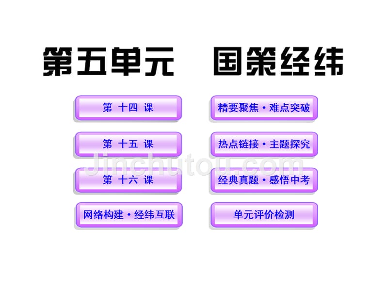 [初中政治]ah中考政治ha初中政治课件：第五单元《国策经纬》（教科版九年级）_第1页