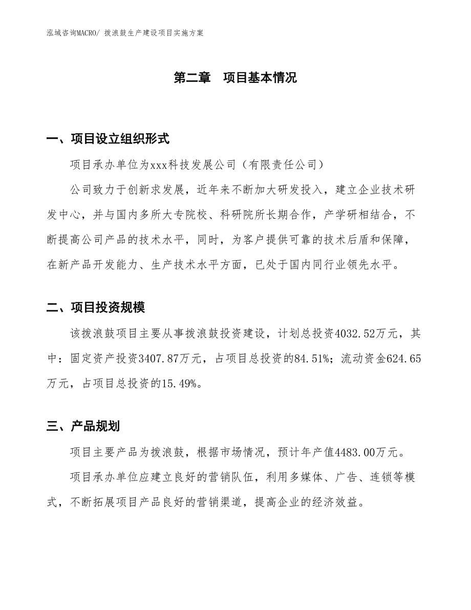 拨浪鼓生产建设项目实施方案(总投资4032.52万元)_第5页