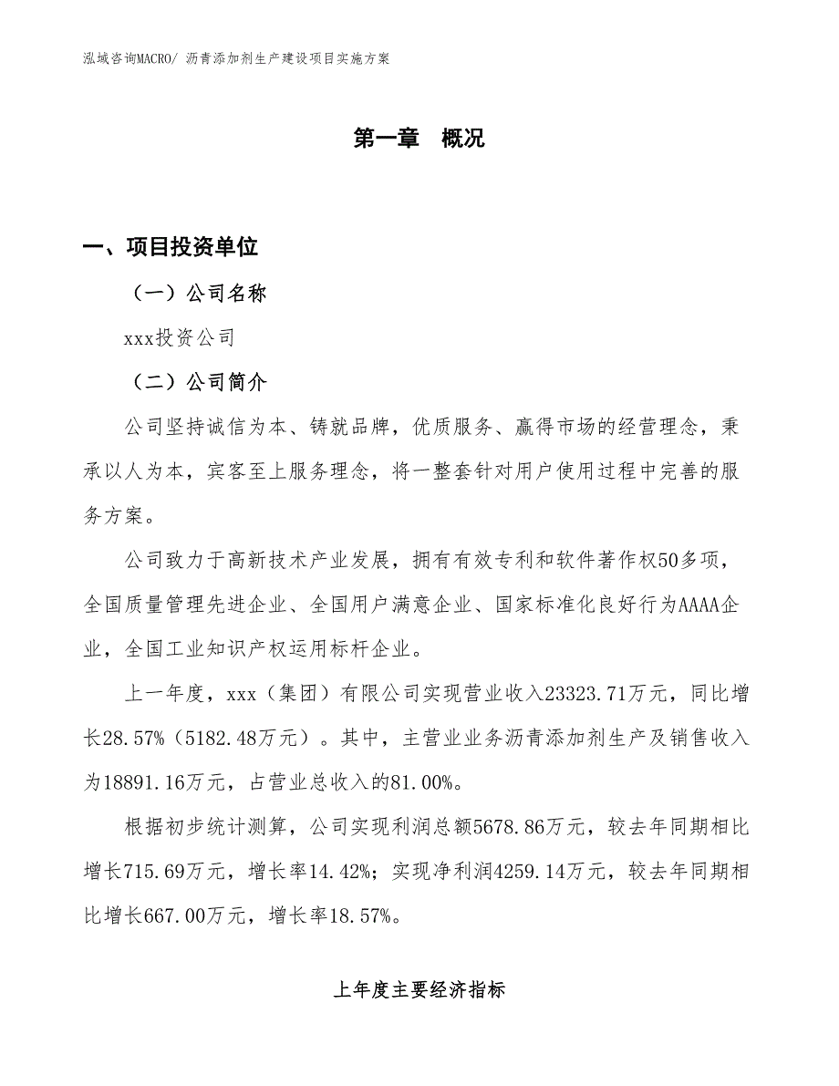 沥青添加剂生产建设项目实施方案(总投资14835.39万元)_第1页