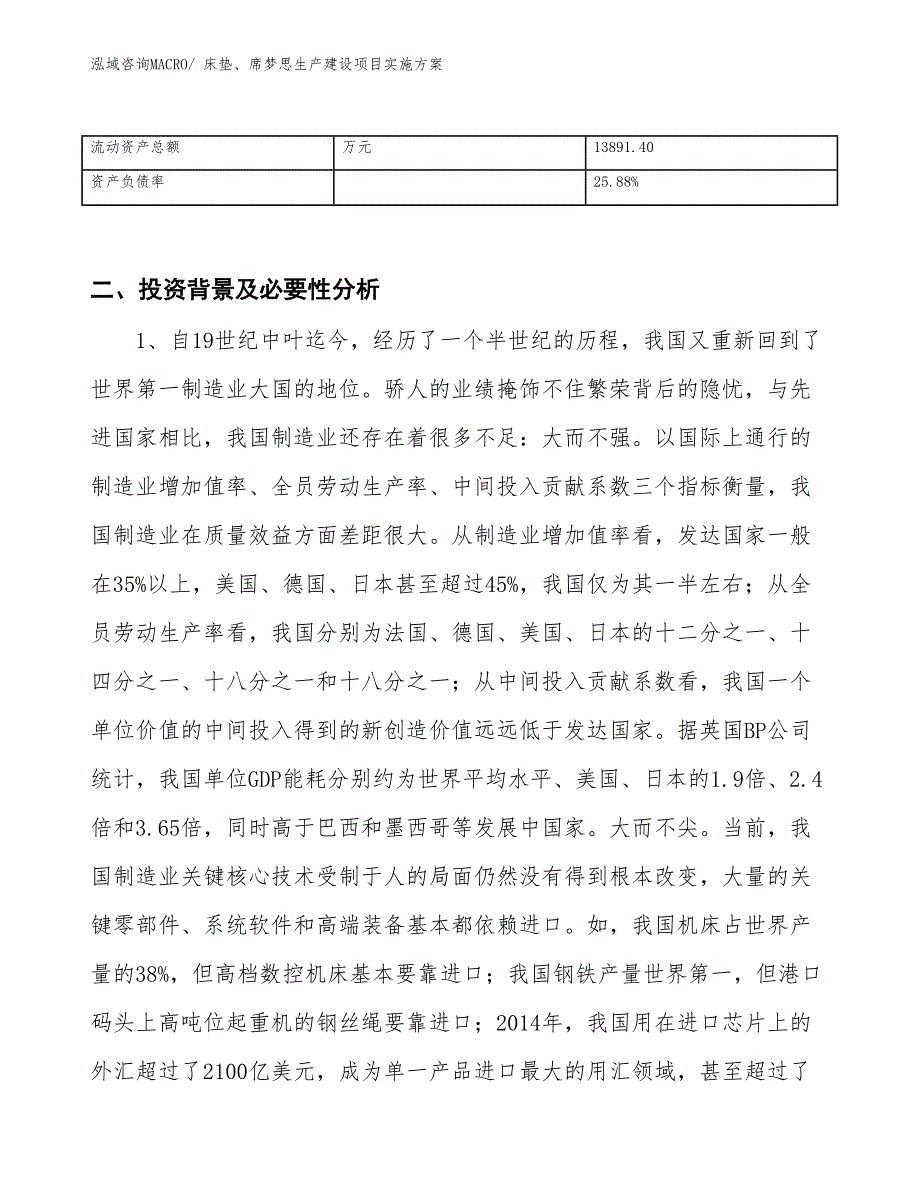 床垫、席梦思生产建设项目实施方案(总投资22486.85万元)_第3页