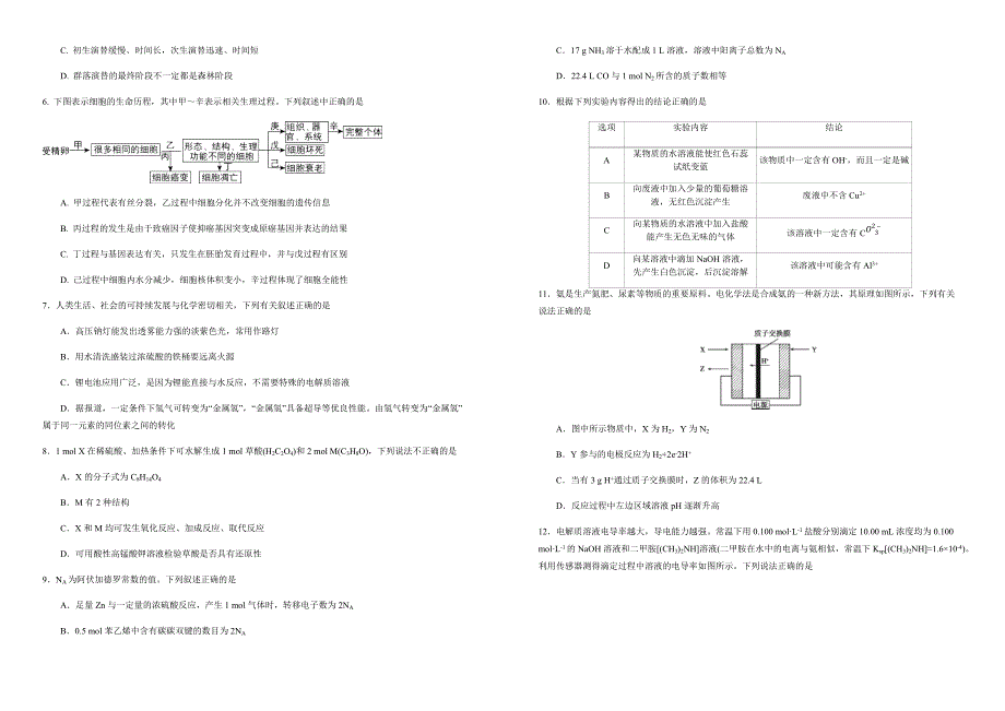 2018年高考《最后十套》名校考前提分仿真卷_理综(八)（含答案解析）_第2页