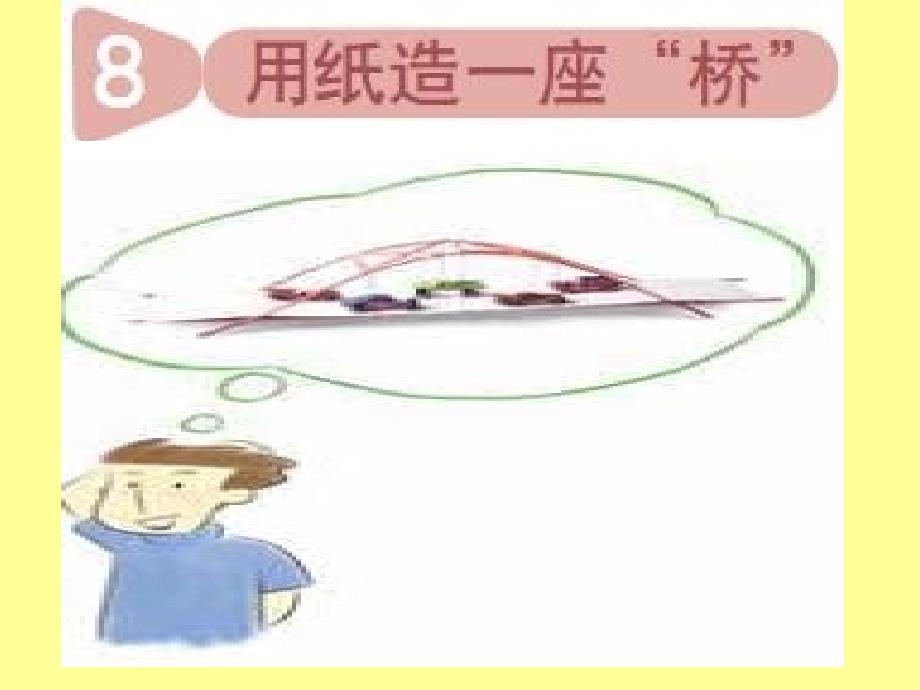 (教科版)六年级科学上册_2.8用纸造一座“桥”_第1页