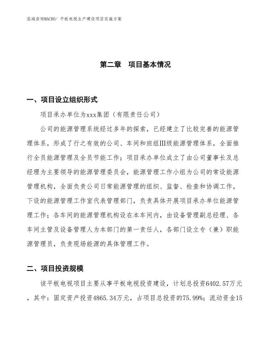 平板电视生产建设项目实施方案(总投资6402.57万元)_第5页