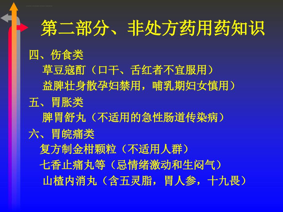 非处方药用药知识及常见病症的自我药疗课件_第3页