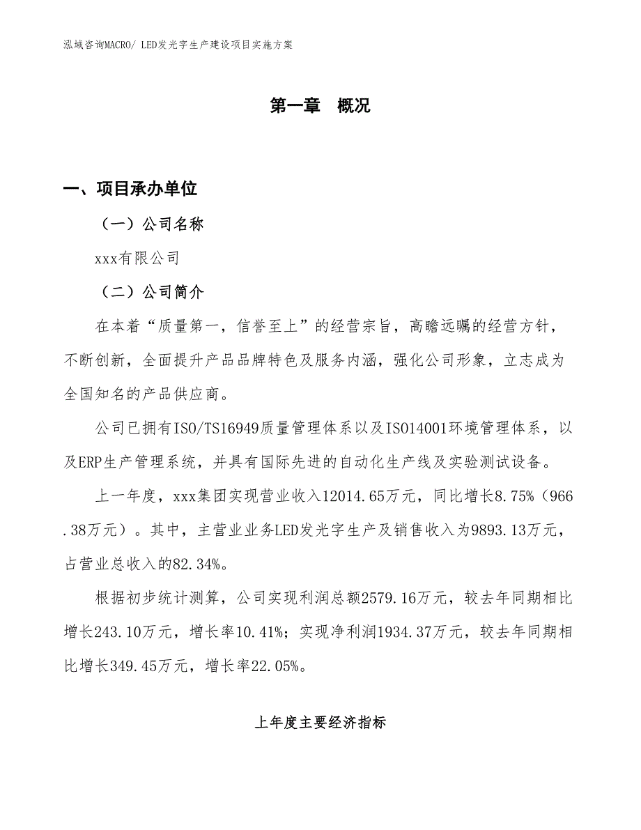 LED发光字生产建设项目实施方案(总投资6082.61万元)_第1页