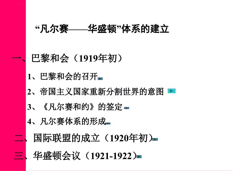 历史：2.1《“凡尔赛—华盛顿体系”的建立》幻灯片(人教大纲版)_第2页