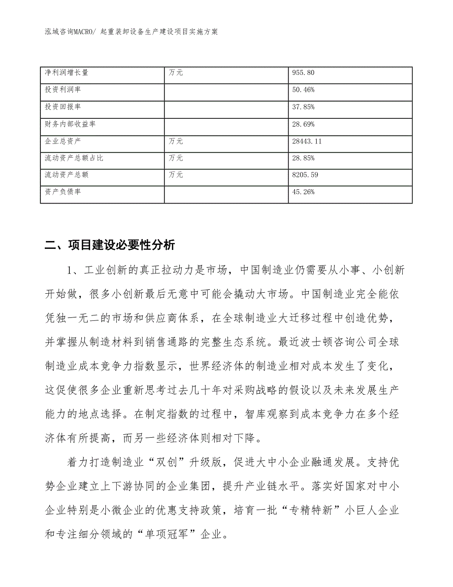 起重装卸设备生产建设项目实施方案(总投资14601.29万元)_第3页