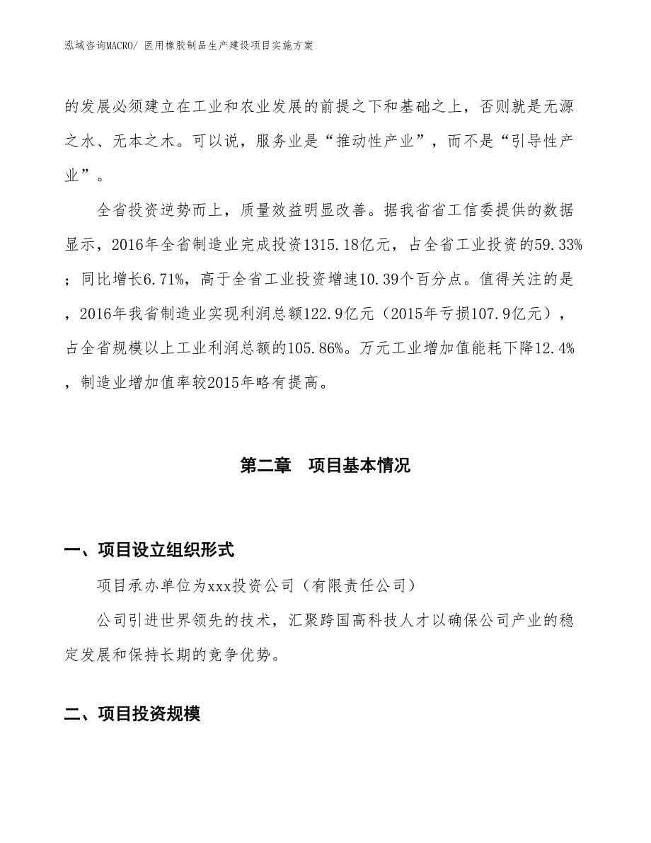 医用橡胶制品生产建设项目实施方案(总投资16275.20万元)_第5页