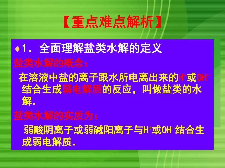 盐类水解专题复习幻灯片_第3页