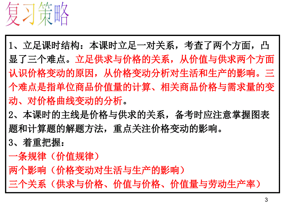 影响价格的因素一轮复习-课件_第3页