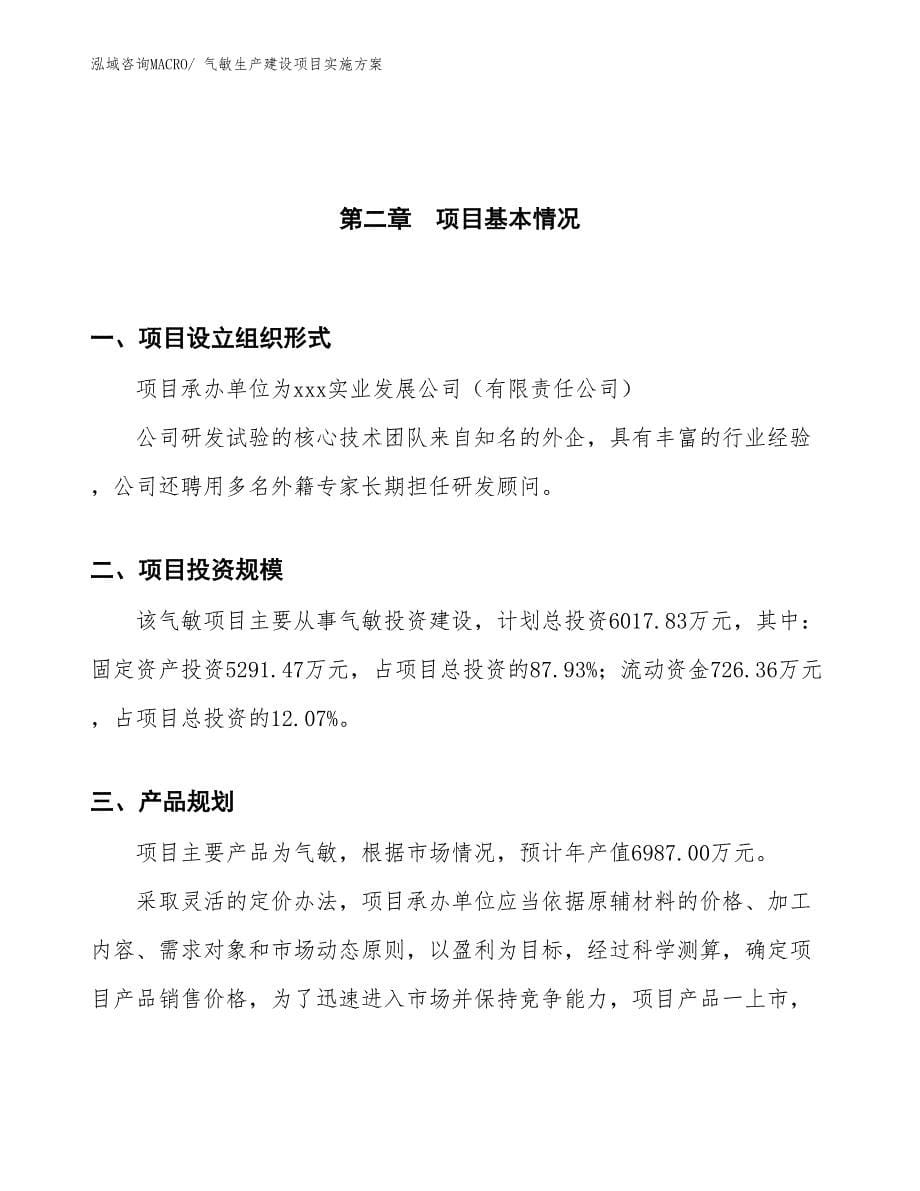 气敏生产建设项目实施方案(总投资6017.83万元)_第5页