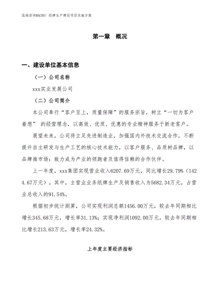 纸牌生产建设项目实施方案(总投资7189.85万元)_第1页