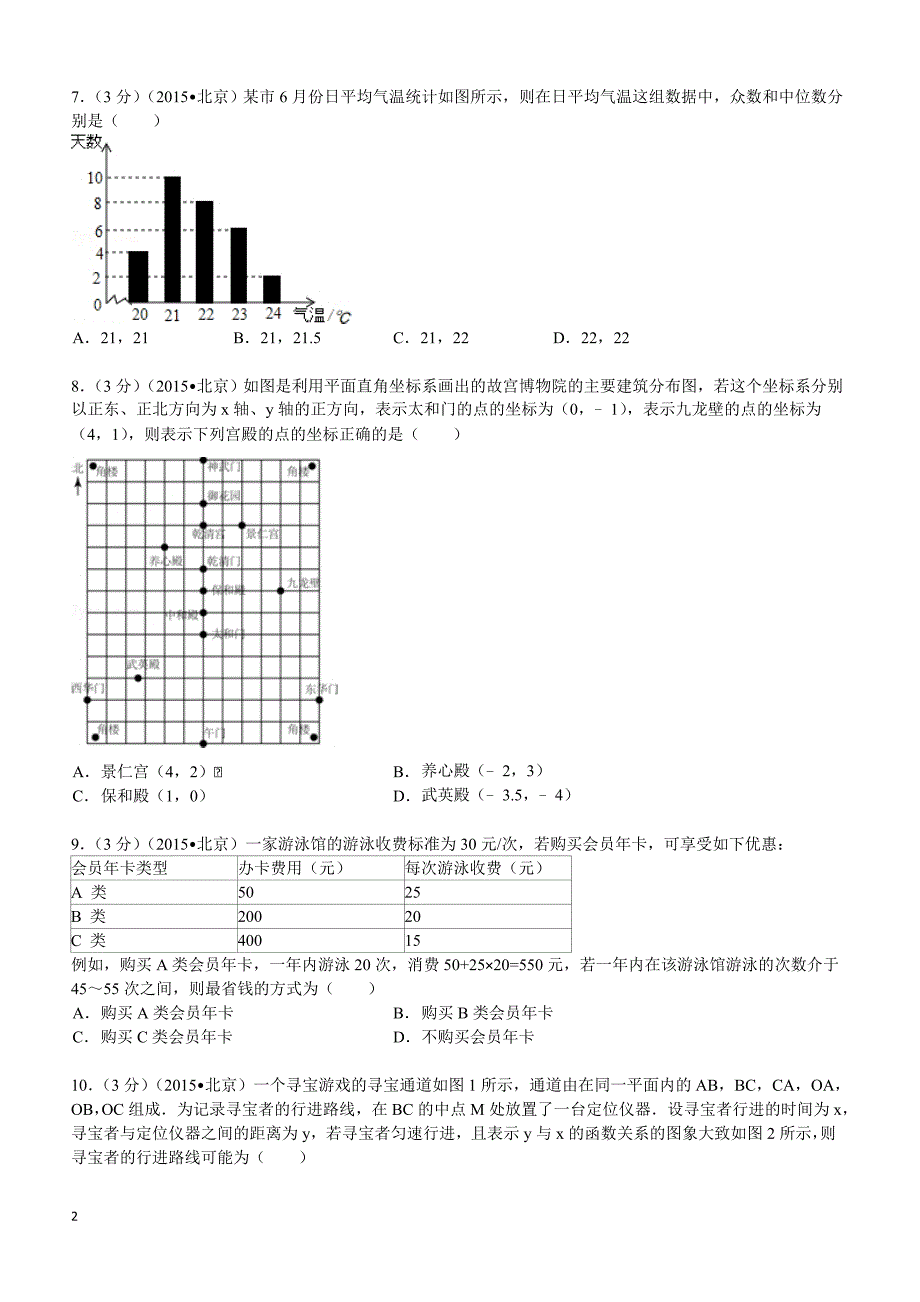 2015年北京市中考数学试题及解析_第2页