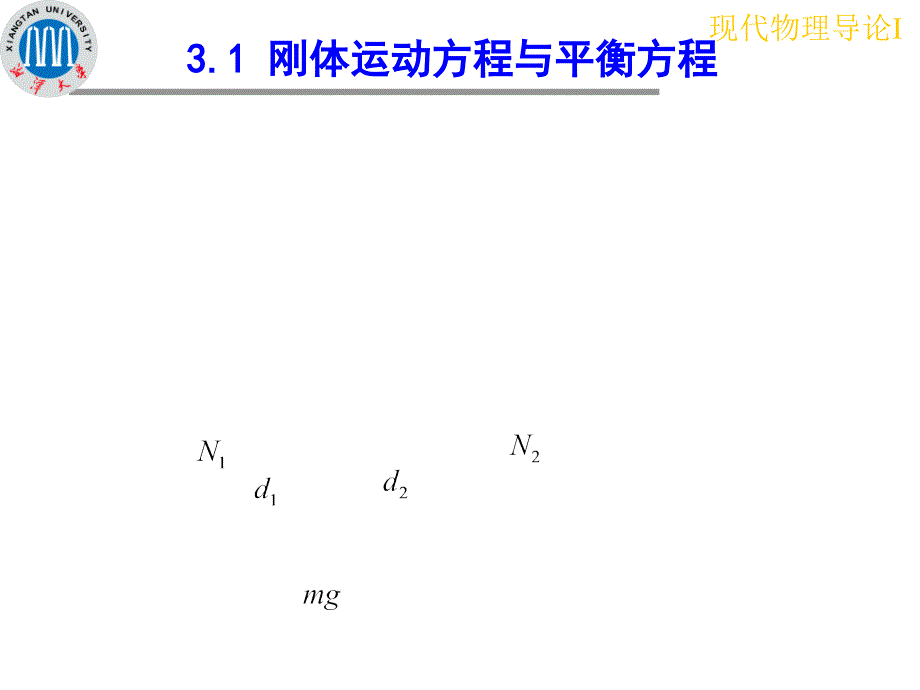 湘潭大学现代物理导论2课件3.2刚体运动方程与平衡方程_第3页