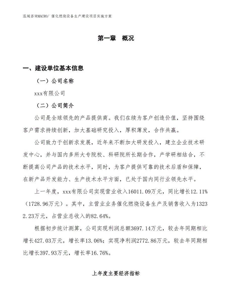 催化燃烧设备生产建设项目实施方案(总投资15702.56万元)_第1页