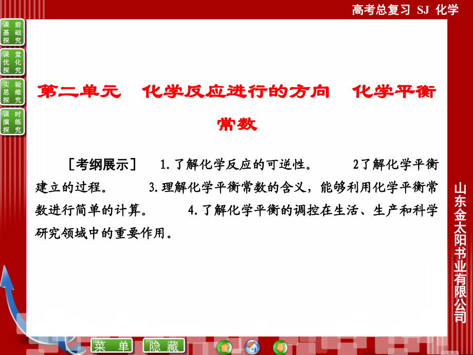 高考化学：6-2化学反应进行的方向　化学平衡常数课件_第1页