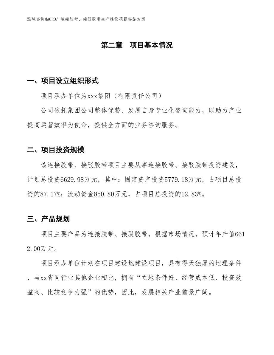 连接胶带、接驳胶带生产建设项目实施方案(总投资6629.98万元)_第5页