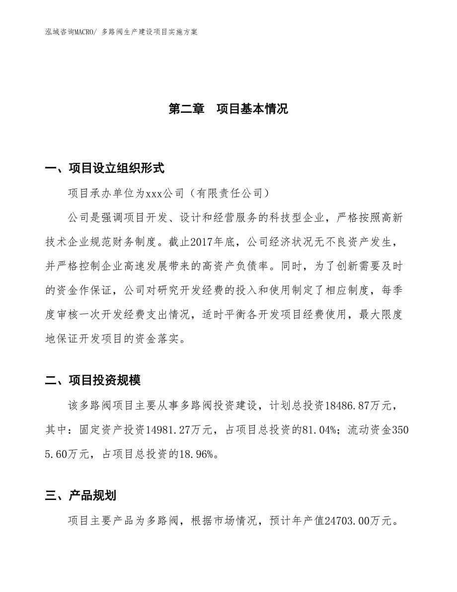 多路阀生产建设项目实施方案(总投资18486.87万元)_第5页