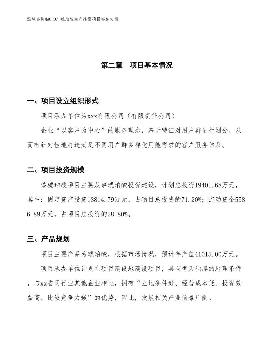 琥珀酸生产建设项目实施方案(总投资9448.50万元)_第5页