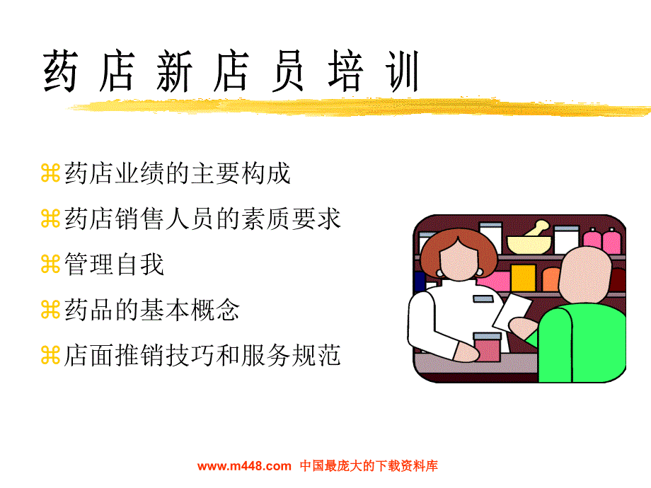[工作范文]药店新店员培训ppt 41_第1页