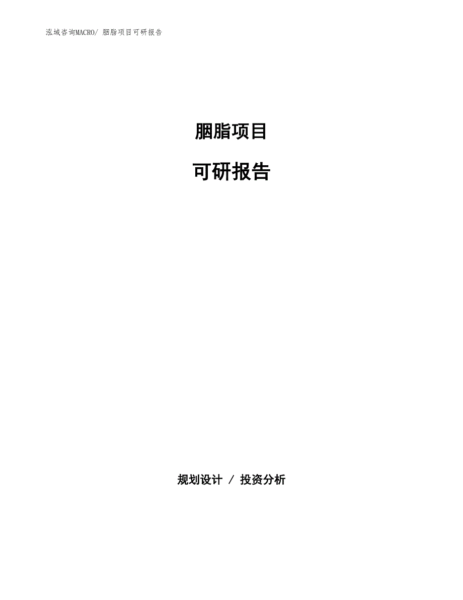 胭脂项目可研报告_第1页