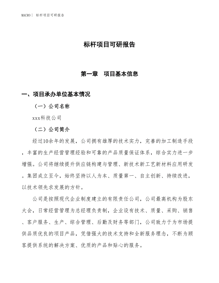 标杆项目可研报告_第1页