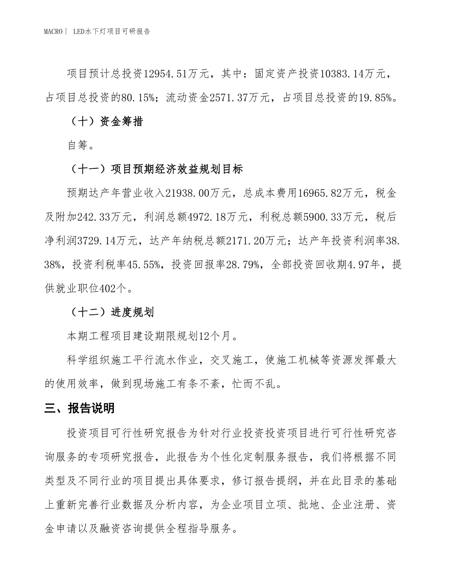 LED水下灯项目可研报告_第4页