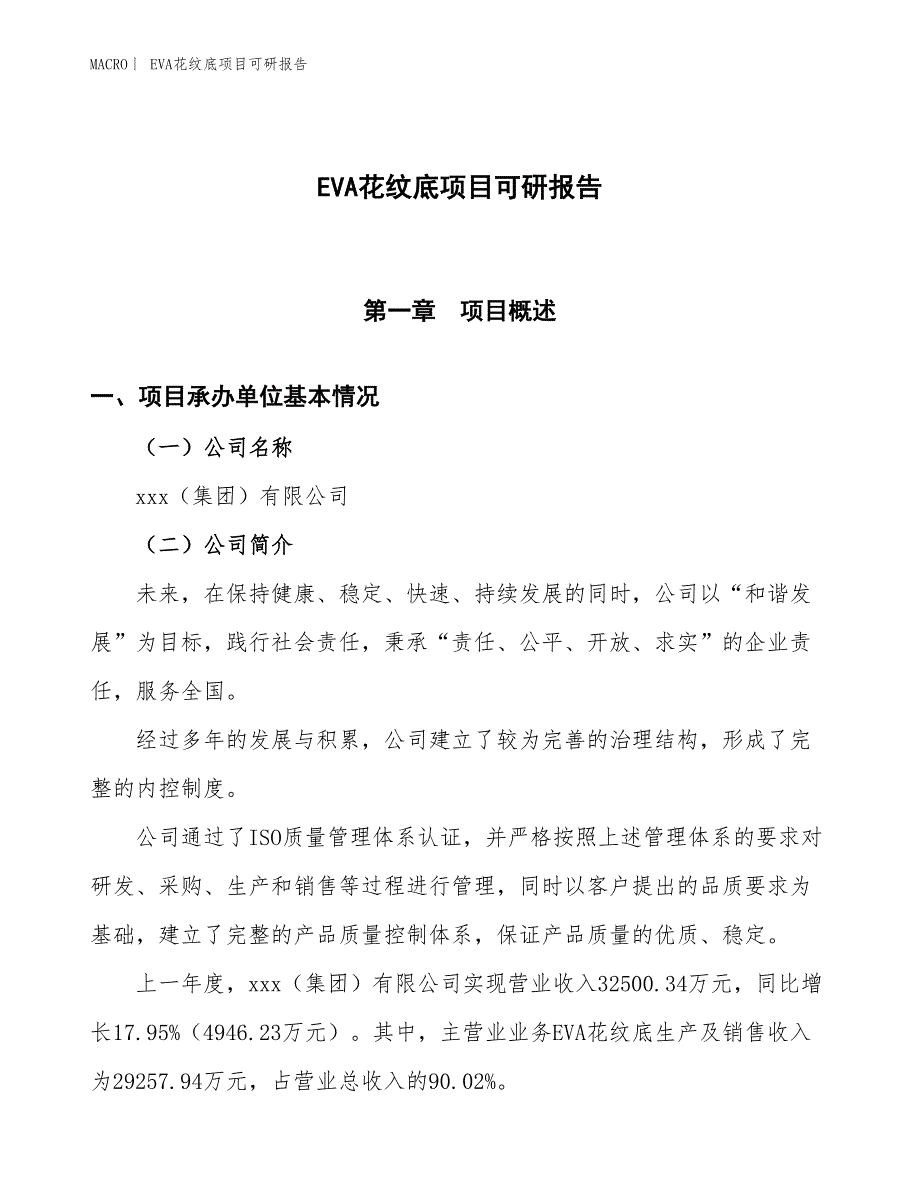 EVA花纹底项目可研报告_第1页