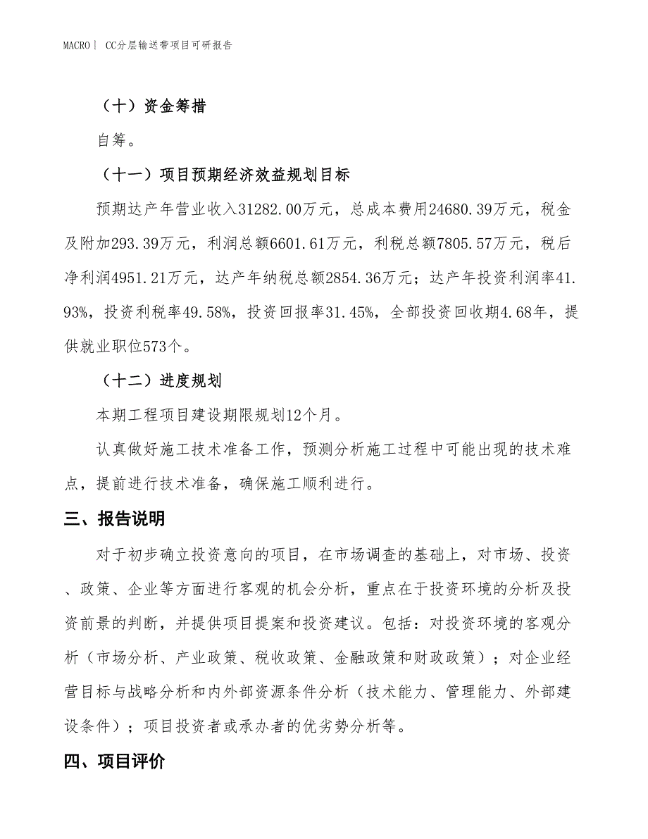 CC分层输送带项目可研报告_第4页