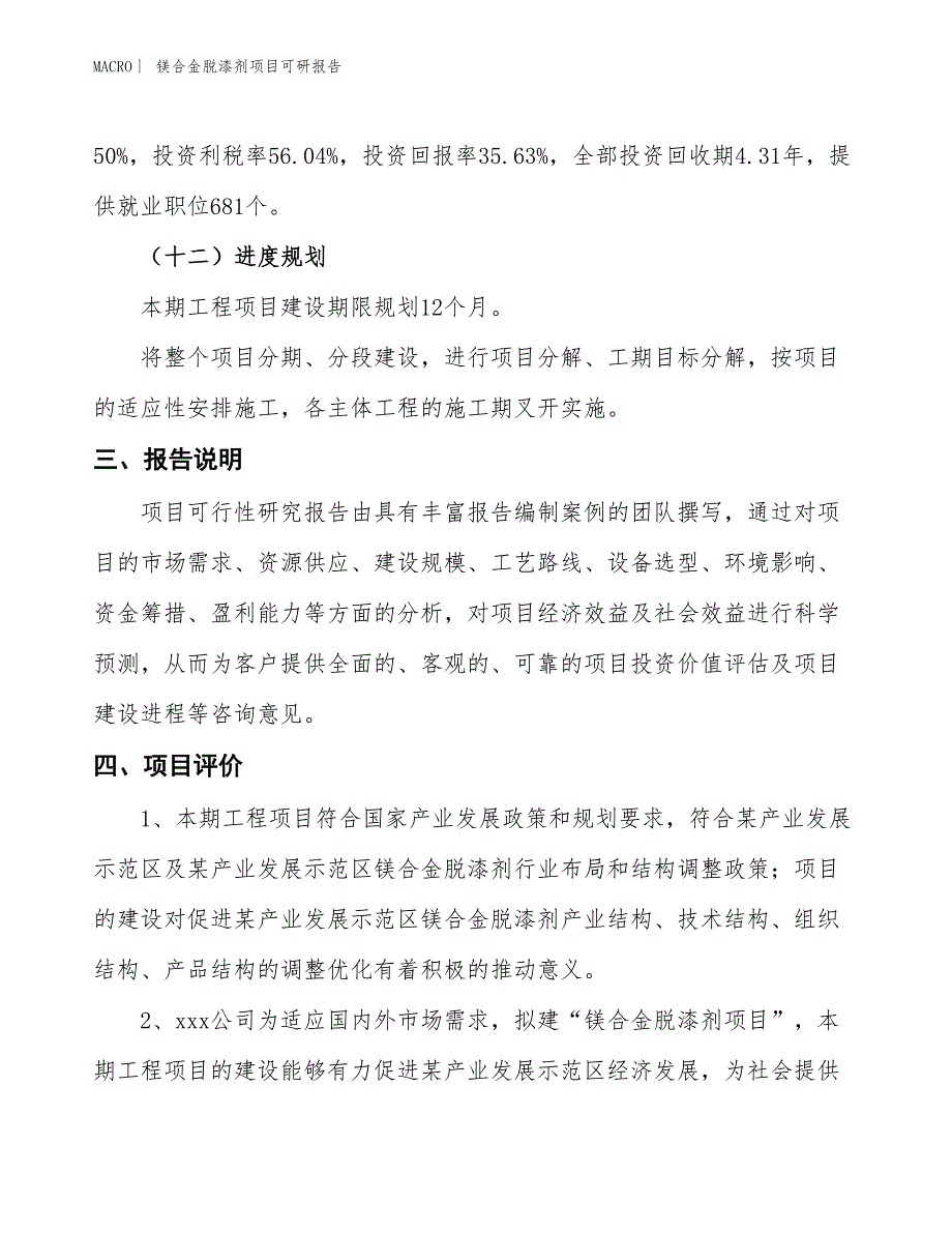 镁合金脱漆剂项目可研报告_第4页