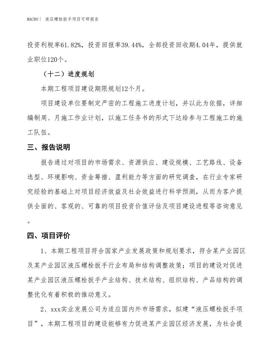 液压螺栓扳手项目可研报告_第4页